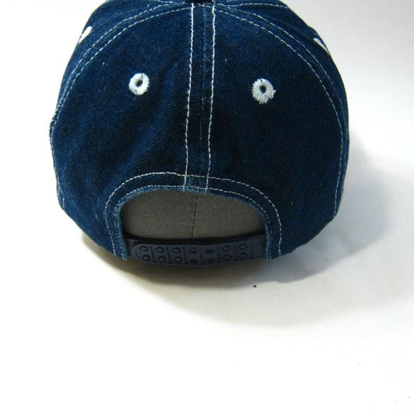 Handmade Denim Red Gold Rhinestone Studded Glittery streetwear Baseball Cap Hat - Picture 5 of 8